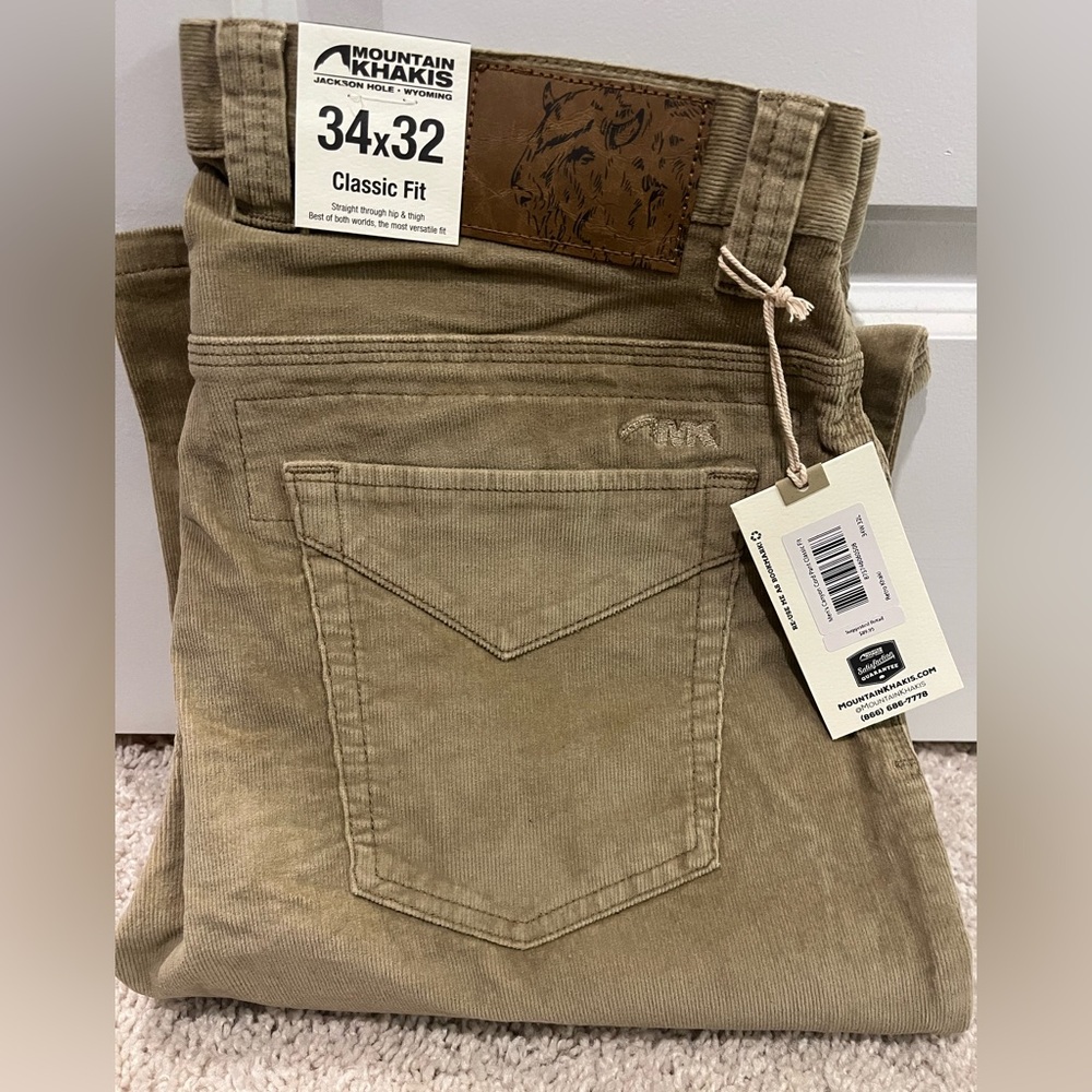 Mountain Khakis Canyon Cords 34W 32L